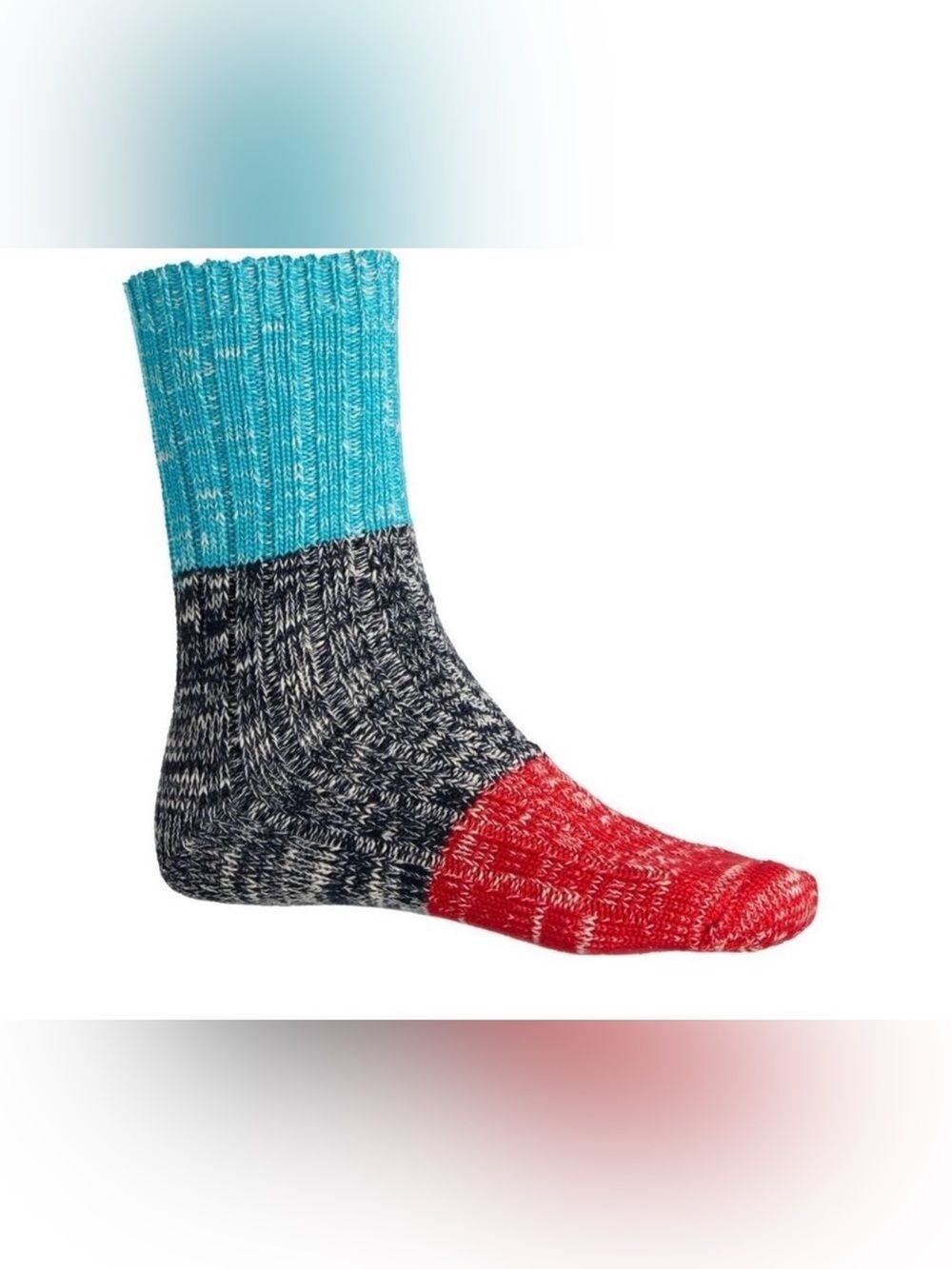 Merrell Men’s Color Block Heritage Cotton Wool Knit Camp Crew Socks